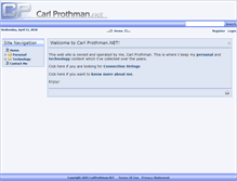 Tablet Screenshot of carlprothman.net